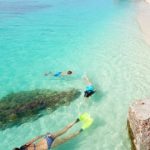 Snorkeling picture in crystal clear water in the Dry Tortugas near Key West.
