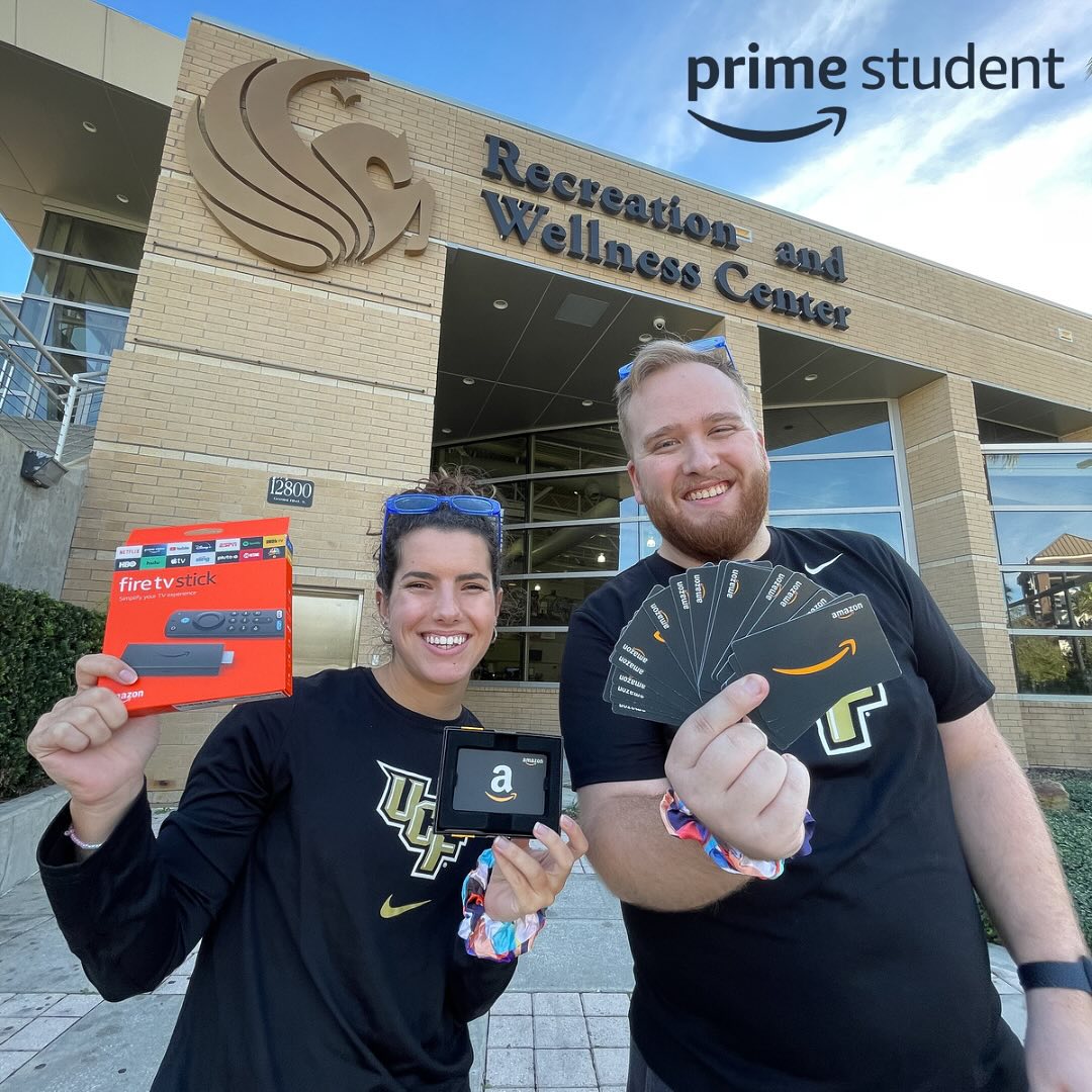 RWC Employees show off Amazon Prime giveaway prizes
